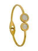 Bracelete Aço Inoxidável Folheado a Ouro 18k Inspiração Grandes Marcas Resinado