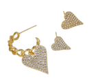 Conjunto de Brincos de Zircônia em Formato de Coração
