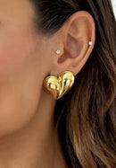 Brinco Aço Inoxidavel Folheado a Ouro 18k Duo Gota