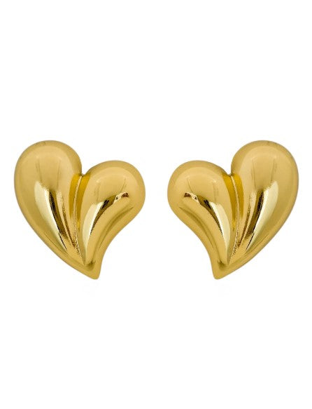 Brinco Aço Inoxidavel Folheado a Ouro 18k Duo Gota