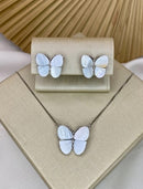 Conjunto Borboleta Madre Pérola