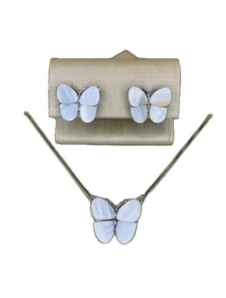 Conjunto Borboleta Madre Pérola