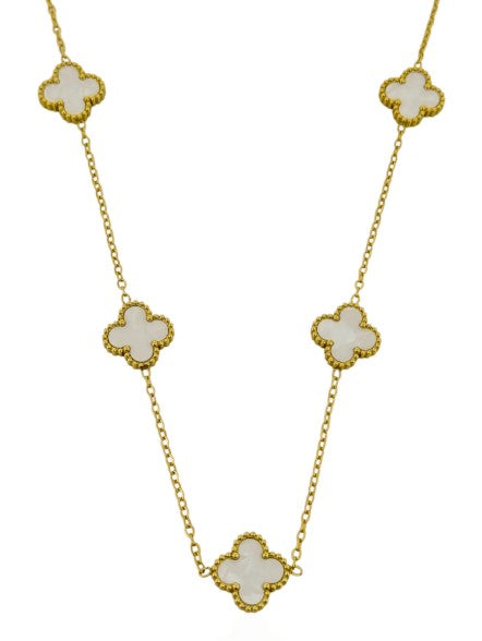 Colar Aço Inoxidável Folheado a Ouro 18k Inspiração Vg. Resinado