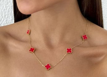 Colar Aço Inoxidável Folheado a Ouro 18k Inspiração Vg. Resinado