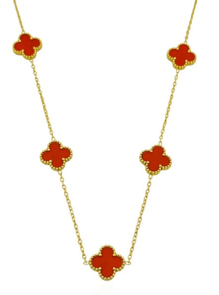 Colar Aço Inoxidável Folheado a Ouro 18k Inspiração Vg. Resinado