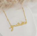 Colar feminino com pingente gratidão e corrente veneziana, delicado e elegante